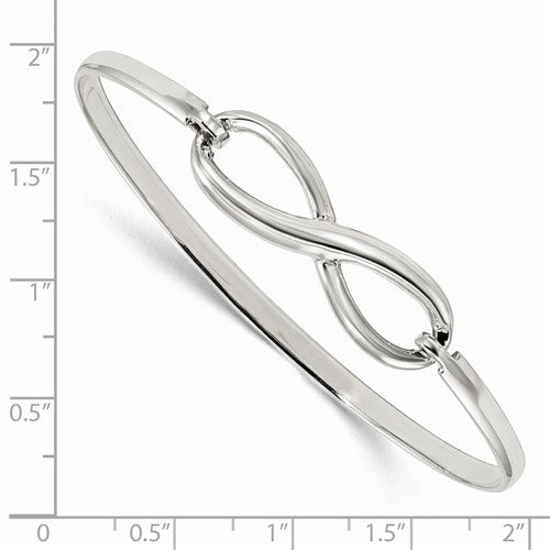 Sterling Silver Infinity Hinged Bangle Bracelet