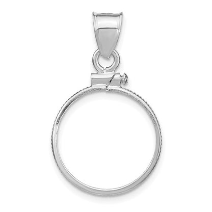 Sterling Silver Screw Top Coin Bezel Pendant