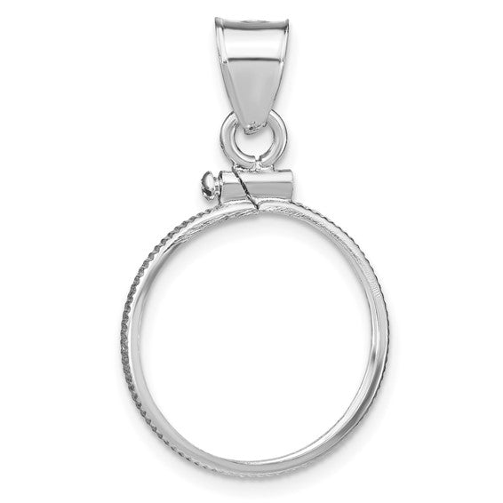 Sterling Silver Screw Top Coin Bezel Pendant