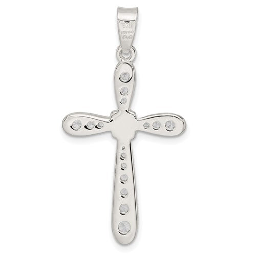 Sterling Silver CZ Cross Pendant