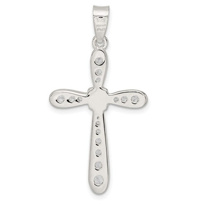 Sterling Silver CZ Cross Pendant