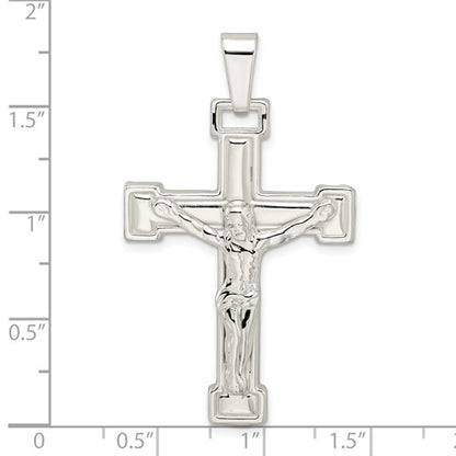 Sterling Silver Semi-Solid Crucifix Pendant