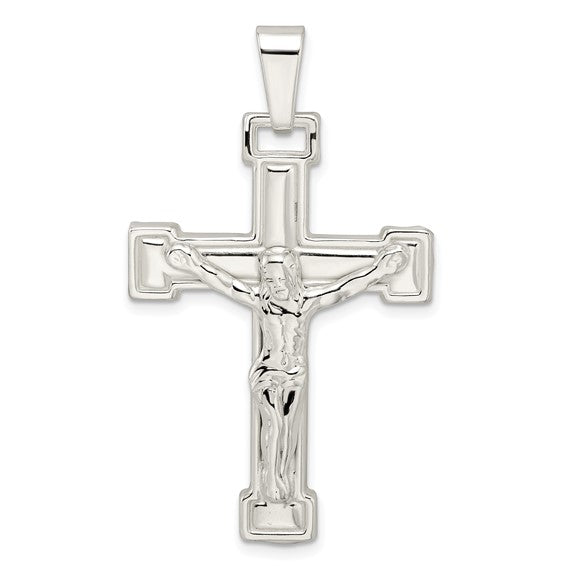 Sterling Silver Semi-Solid Crucifix Pendant