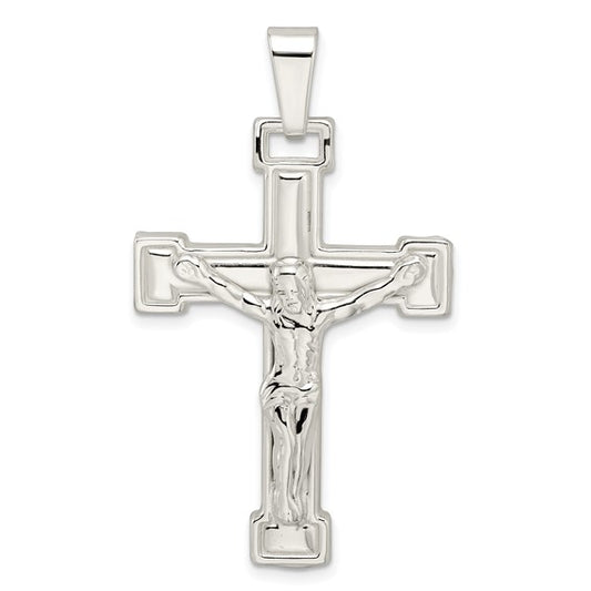 Sterling Silver Semi-Solid Crucifix Pendant