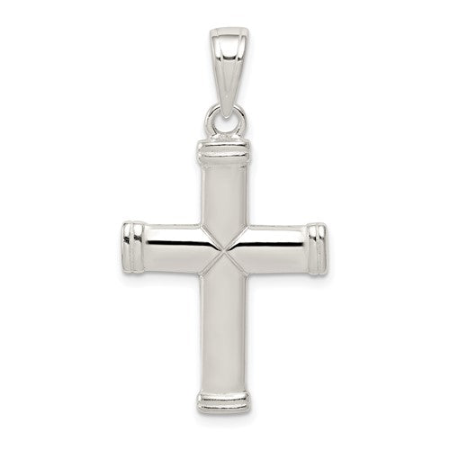 Sterling Silver Semi-Solid Reversible Cross Pendant