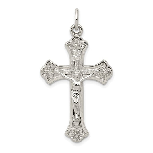 Sterling Silver Solid INRI Crucifix Pendant