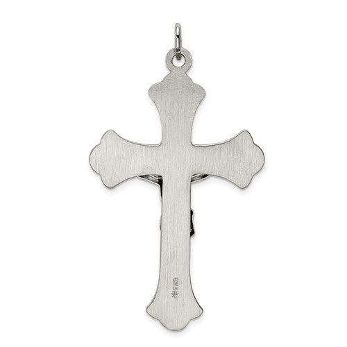 Sterling Silver Solid INRI Crucifix Pendant