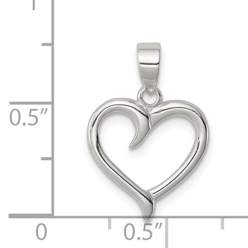 Sterling Silver Open Heart Charm