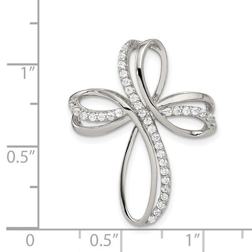 Sterling Silver CZ Cross Pendant