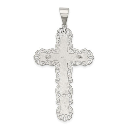 Sterling Silver Filigree Crucifix Pendant