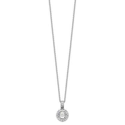 Sterling Silver CZ Solitaire Necklace