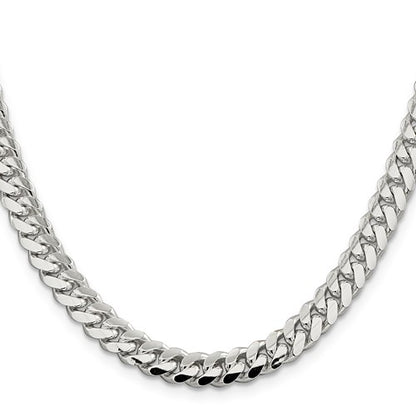 Sterling Silver Domed Curb Link Chains 7.25 mm