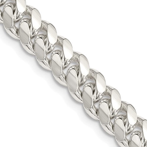 Sterling Silver Domed Curb Link Chains 7.25 mm