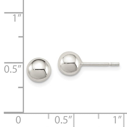 Sterling Silver 6mm Ball Post Earrings