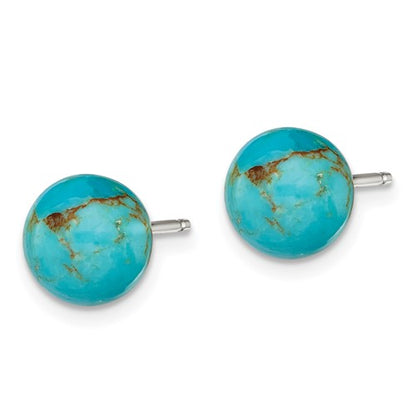 Sterling Silver Turquoise Stone Post Earrings