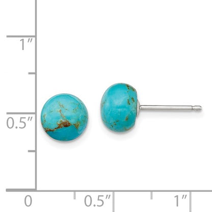 Sterling Silver Turquoise Stone Post Earrings