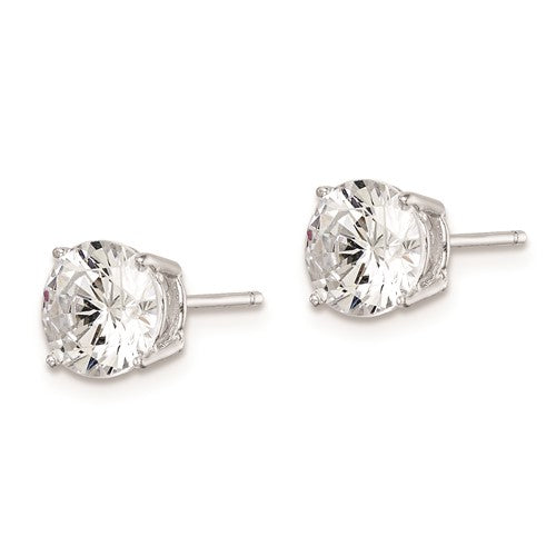 Sterling Silver CZ Stud Earrings