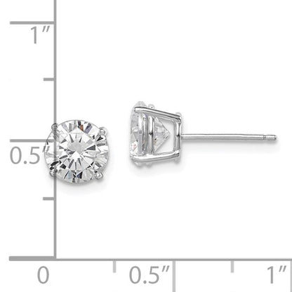 Sterling Silver CZ Stud Earrings