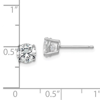 Sterling Silver CZ Stud Earrings