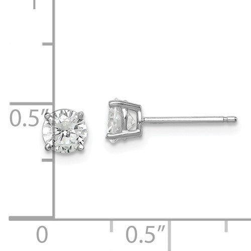 Sterling Silver CZ Stud Earrings