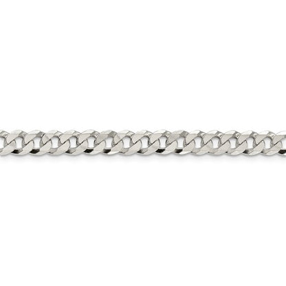 Sterling Silver Beveled Cuban Link Chains 6.00 mm