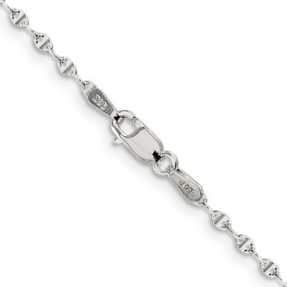 Sterling Silver Fancy Wave Flat Link Chain 1.75 mm