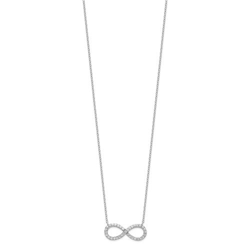 Sterling Silver CZ Infinity Necklace