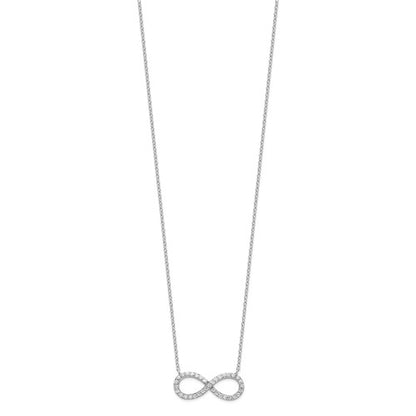 Sterling Silver CZ Infinity Necklace