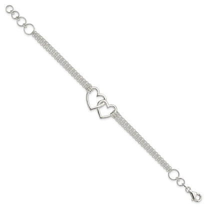 Sterling Silver Heart Bracelet