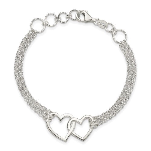 Sterling Silver Heart Bracelet