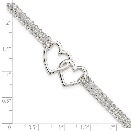 Sterling Silver Heart Bracelet