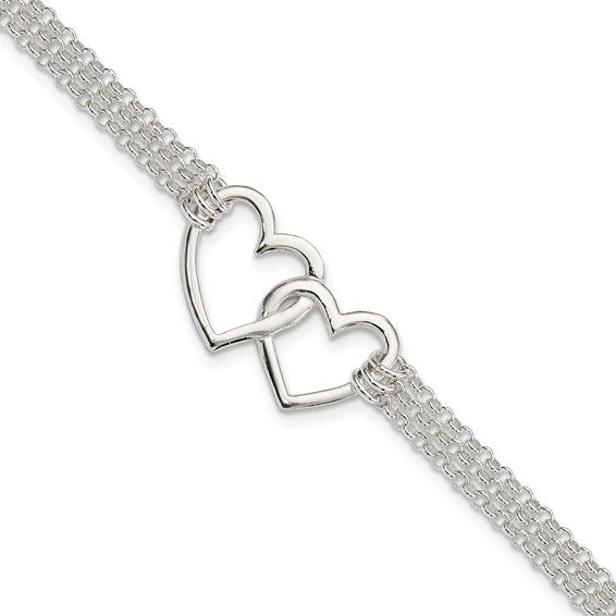 Sterling Silver Heart Bracelet