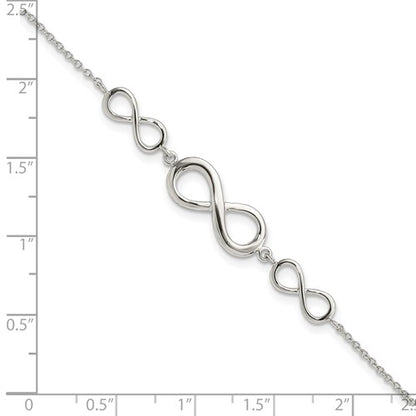 Sterling Silver Infinity Bracelet