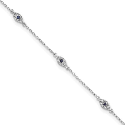 Sterling Silver CZ Eyes Bracelet