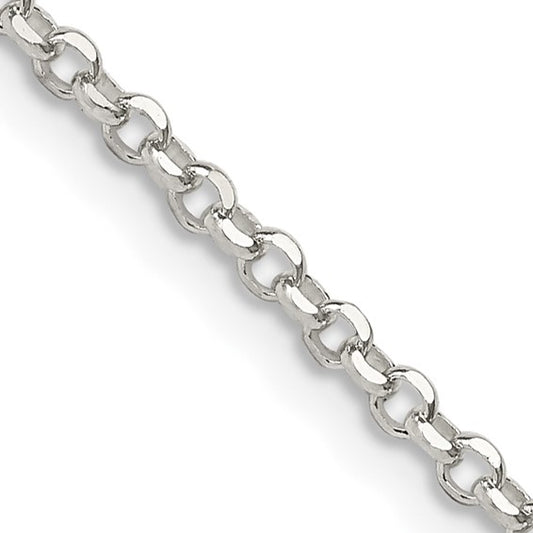 Sterling Silver Diamond-Cut Cable Link Chain  2.00 mm