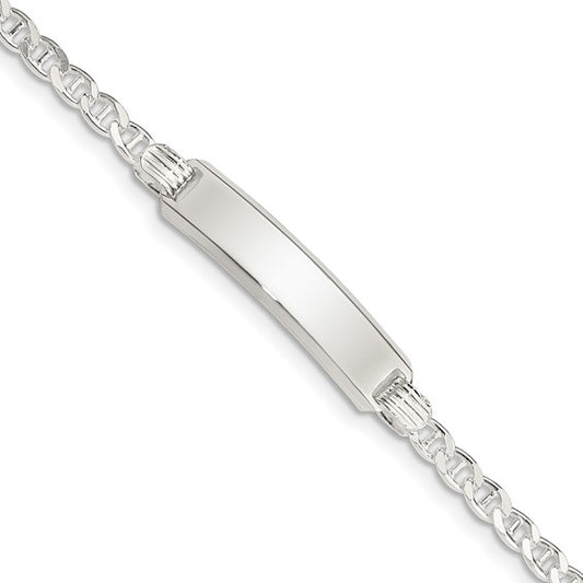 Sterling Silver Anchor Link Children's ID Bracelet