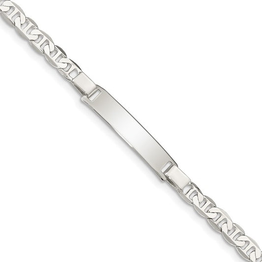 Sterling Silver Anchor Link Children's ID Bracelet