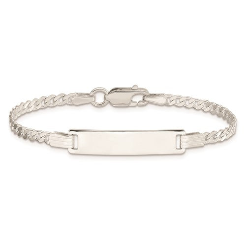 Sterling Silver Cuban Link Children's ID Bracelet