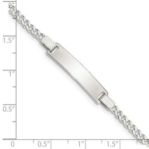 Sterling Silver Cuban Link Children's ID Bracelet