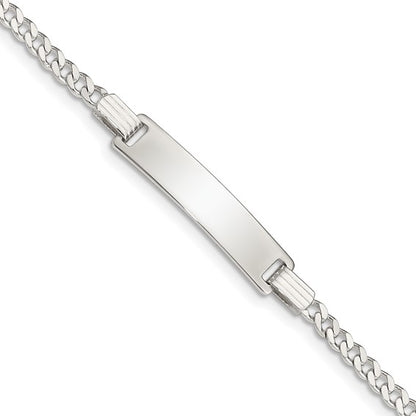 Sterling Silver Cuban Link Children's ID Bracelet