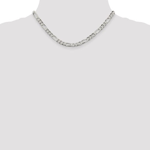 Sterling Silver Lightweight Figaro Link Chains 5.50 mm