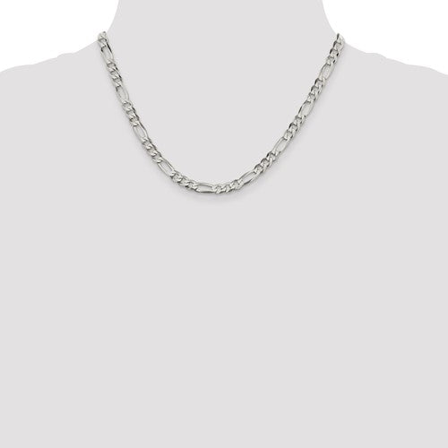 Sterling Silver Lightweight Figaro Link Chains 5.50 mm