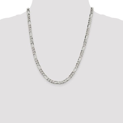 Sterling Silver Lightweight Figaro Link Chains 5.50 mm