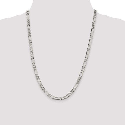 Sterling Silver Lightweight Figaro Link Chains 5.50 mm