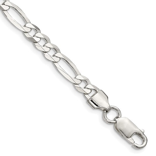 Sterling Silver Lightweight Figaro Link Bracelets 5.50 mm