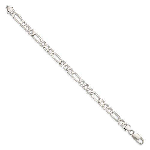 Sterling Silver Lightweight Figaro Link Bracelets 7.50 mm