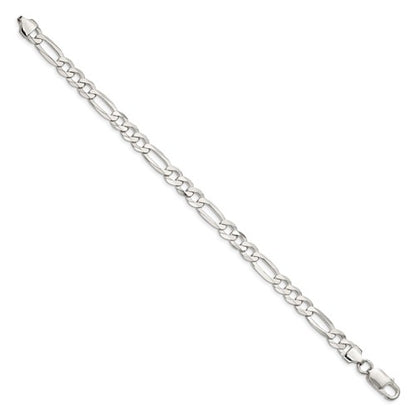 Sterling Silver Lightweight Figaro Link Bracelets 7.50 mm