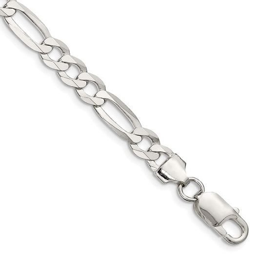 Sterling Silver Lightweight Figaro Link Bracelets 7.50 mm