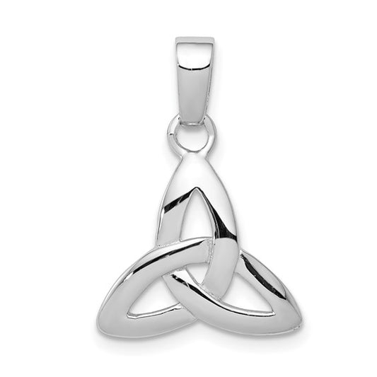 Sterling Silver Rhodium-Plated Celtic Trinity Charm