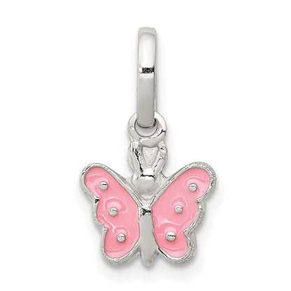 Butterfly Charm w/ Enamel - Sterling Silver